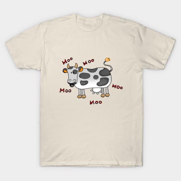 moo moo cow T-Shirt by cartoonygifts